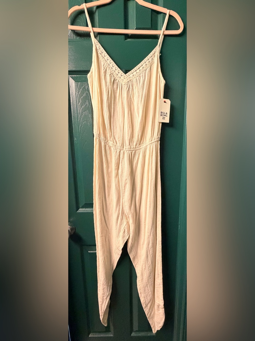 Billabong Cream Textured Women’s Jumpsuit Romper